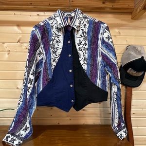 Vintage Roughrider Crop Top with Back Cut-out